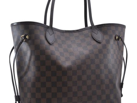 Authentic LOUIS VUITTON Damier Neverfull MM Tote Bag N51105 LV 9105A For Cheap