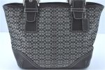 Authentic COACH Mini Signature Shoulder Tote Bag Canvas Leather 6383 Black H9373 Cheap