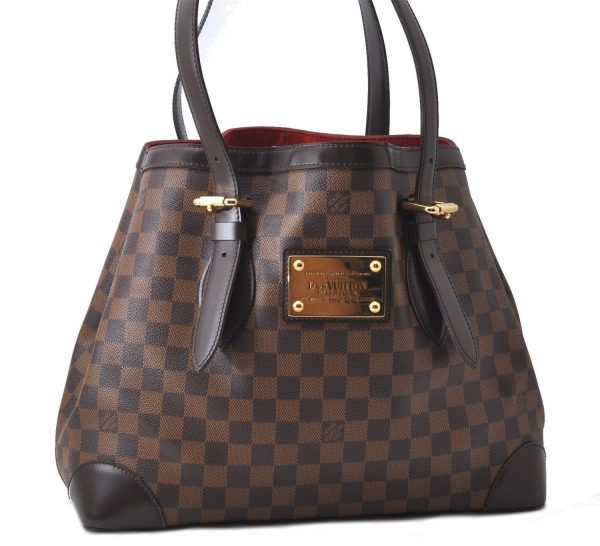 Authentic Louis Vuitton Damier Hampstead MM Shoulder Tote Bag N51204 LV 1365D Discount