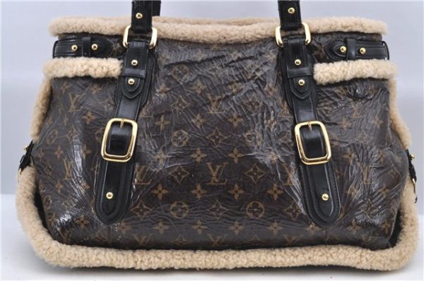 Auth Louis Vuitton Monogram Shearing Thunder Shoulder Tote Bag M95573 LV G6774 Supply