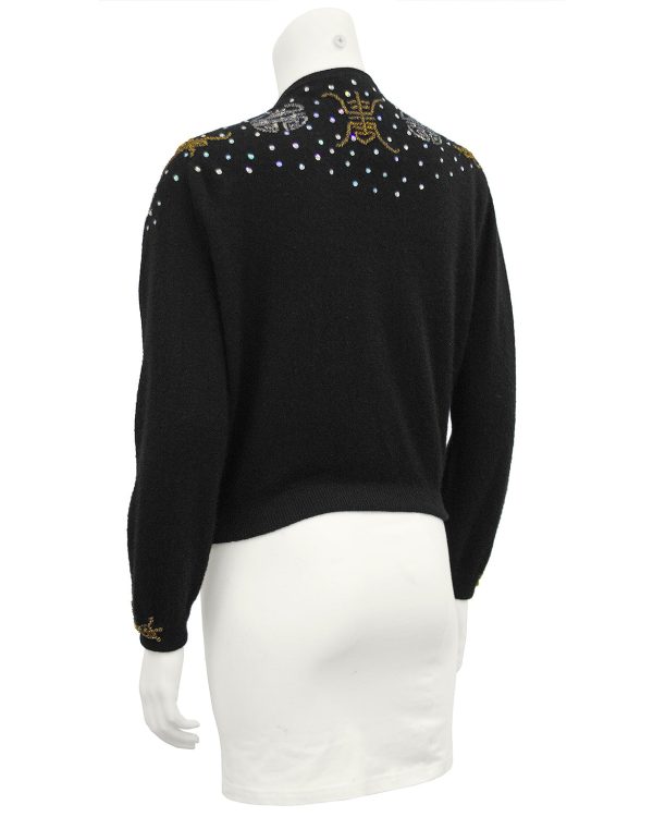 Black Hong Kong Beaded Sweater Online