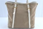 Authentic PRADA Canvas Leather 2Way Shoulder Tote Bag BR4581 Beige White H9533 Sale