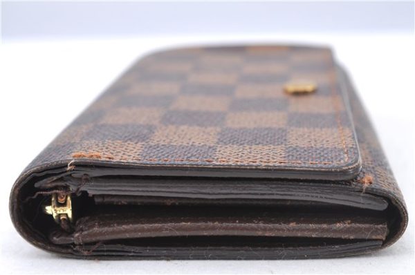 Auth Louis Vuitton Damier Porte Monnaie Billets Tresor Wallet N61730 LV H9477 Online Sale