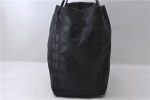 Authentic CHANEL New Travel Line Shoulder Tote Bag Nylon Leather Black 1882D Supply