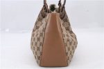 Authentic GUCCI Shoulder Tote Bag GG Canvas Leather 94898 Brown 2048D Supply