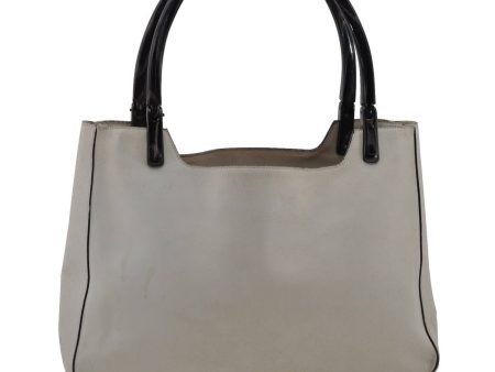 Authentic PRADA Plastic Leather Shoulder Tote Hand Bag Purse Ivory 1957D Online Hot Sale