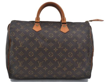 Authentic LOUIS VUITTON Monogram Speedy 35 Hand Bag M41524 LV 3318B Online Hot Sale