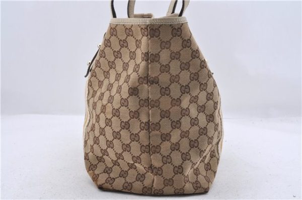 GUCCI Sherry Line Shoulder Tote Bag GG Canvas Leather 139260 Brown Ivory 2070D Cheap