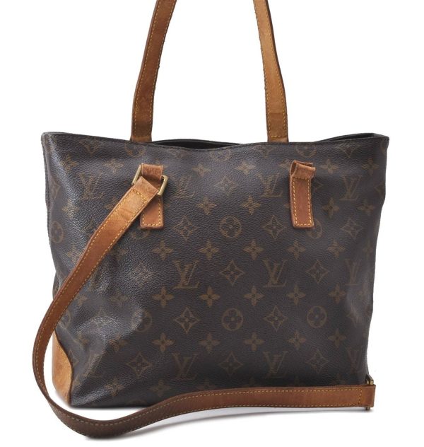 Authentic Louis Vuitton Monogram Cabas Piano Tote Bag M51148 LV Junk 0880D For Sale