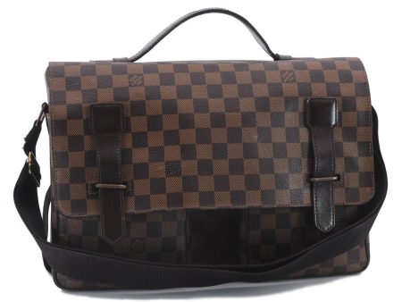 Auth Louis Vuitton Damier Broadway 2Way Shoulder Cross Hand Bag N42270 LV 0073D For Sale