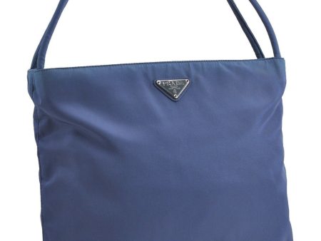 Authentic PRADA Nylon Shoulder Tote Bag Purse Blue 1904D Cheap