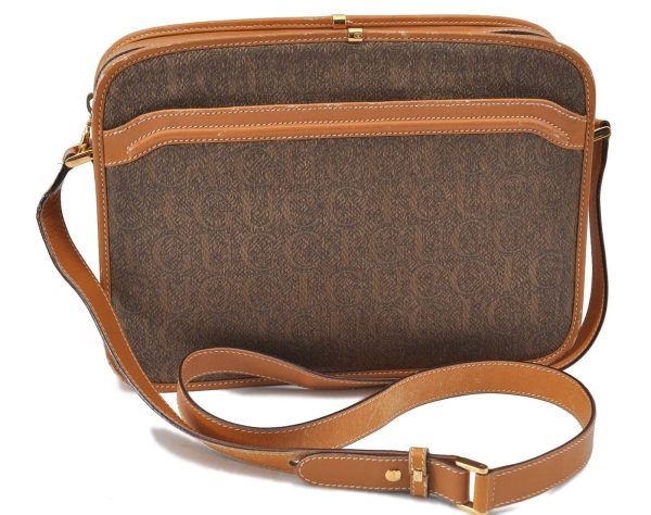 Authentic GUCCI Shoulder Cross Body Bag Purse Canvas Leather Brown H4494 Online Hot Sale