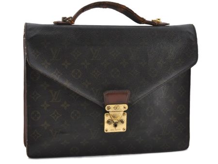 Auth LOUIS VUITTON Monogram Porte Documents Bandouliere M53338 Briefcase 7193B For Cheap