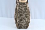 Authentic FENDI Zucchino Shoulder Tote Bag Canvas Leather Brown H9085 Online now