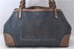 Authentic GUCCI Shoulder Tote Bag Denim Leather 348715 Blue 2135D Discount