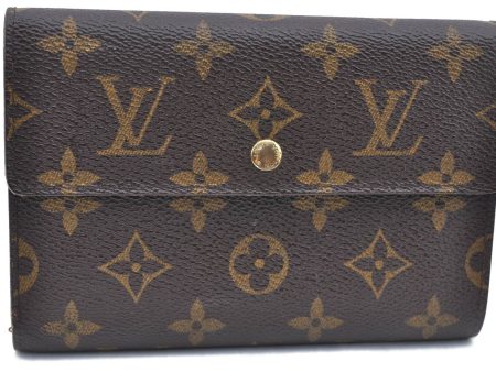 Auth Louis Vuitton Monogram Porte Tresor Etui Papier Wallet M61202 LV H5757 on Sale