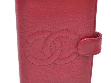 Authentic CHANEL Caviar Skin CC Logo Day Planner Notebook Cover Pink H4705 Discount