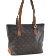 Authentic Louis Vuitton Monogram Cabas Piano Tote Bag M51148 LV H5734 For Sale