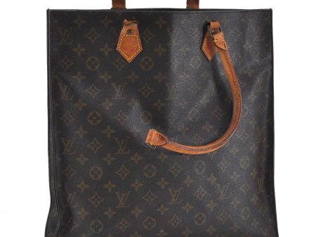 Authentic Louis Vuitton Monogram Sac Plat Hand Bag M51140 LV Junk H5840 Discount