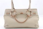 Authentic GUCCI Horsebit Shoulder Tote Bag Leather 114913 White 0663D Fashion