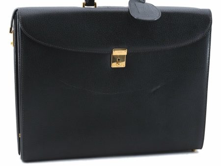 Authentic GUCCI Briefcase GG Leather Black 6962A Discount