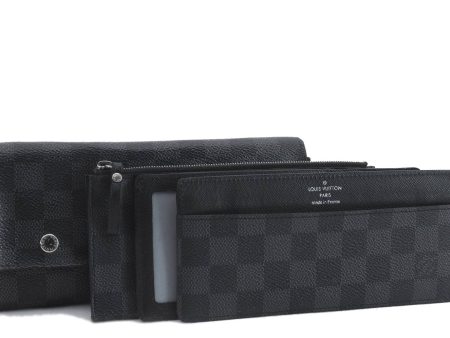 Auth Louis Vuitton Damier Graphite Portefeuille Long Modulable Wallet LV 9116C For Discount