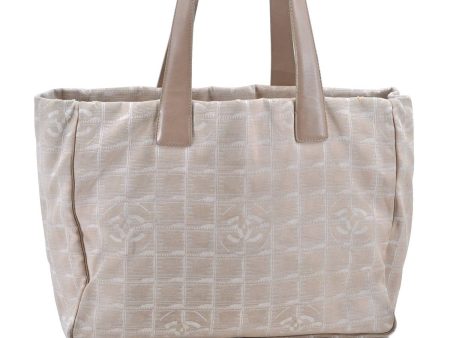 Authentic CHANEL New Travel Line Shoulder Tote Bag Nylon Leather Beige H9276 Online Sale