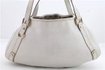 Authentic GUCCI Abbey Shoulder Tote Bag Purse Leather 130736 White 0589D Cheap