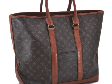 Auth Louis Vuitton Monogram Sac Weekend GM Vintage Tote Hand Bag M42420 LV 0470D For Sale