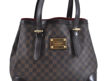 Authentic Louis Vuitton Damier Hampstead MM Shoulder Tote Bag N51204 LV H9145 Sale