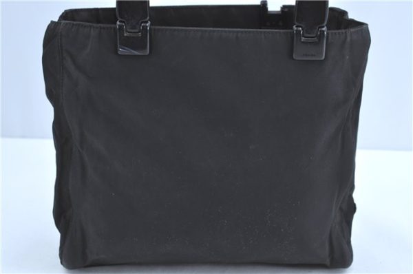 Authentic PRADA Nylon Plastic Tote Hand Bag Purse Black Junk 7938C Cheap