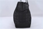 Authentic CHANEL New Travel Line Shoulder Tote Bag Nylon Leather Black 2345D For Sale