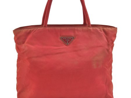 Authentic PRADA Nylon Tote Hand Bag Purse Pink 0246D For Cheap