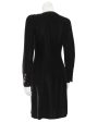 Black Velvet Dress with Gripoix Buttons on Sale