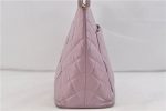 Auth CHANEL Caviar Skin Medallion CoCo Mark Shoulder Tote Bag Light Purple 2116D For Discount