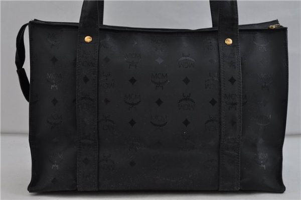 Authentic MCM PVC Vintage Shoulder Tote Bag Black 2103D Online Sale