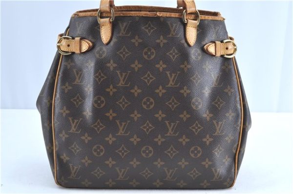 Authentic Louis Vuitton Monogram Batignolles Vertical Tote Bag M51153 LV H9222 For Sale