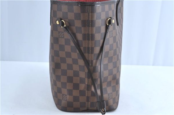 Authentic Louis Vuitton Damier Neverfull MM Tote Bag N51105 LV G8341 Fashion