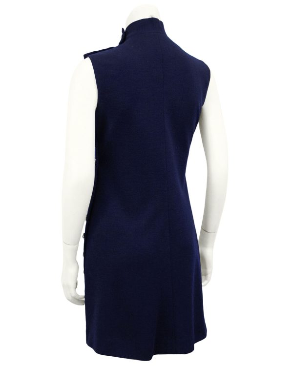 Blue Wool Shift Dress Online