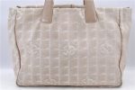 Authentic CHANEL New Travel Line Shoulder Tote Bag Nylon Leather Beige H9276 Online Sale