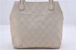 Authentic GUCCI Shoulder Tote Bag GG Canvas Leather 0021075 Ivory 1212D Supply