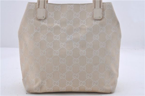 Authentic GUCCI Shoulder Tote Bag GG Canvas Leather 0021075 Ivory 1212D Supply