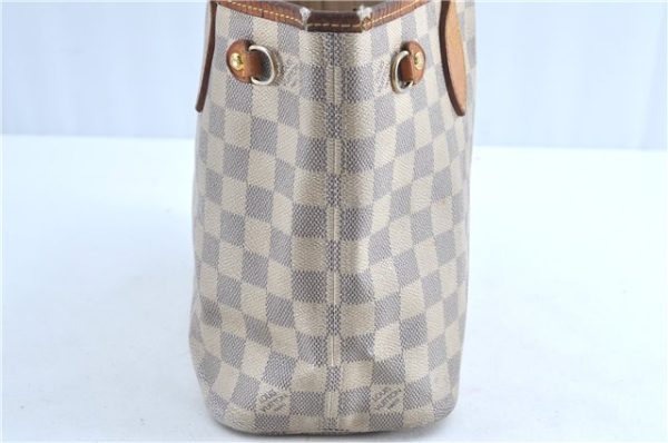 Authentic Louis Vuitton Damier Azur Neverfull PM Tote Bag N51110 LV G2571 For Sale