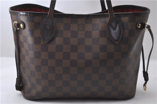 Authentic Louis Vuitton Damier Neverfull PM Tote Bag N51109 LV 1606D Sale