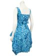 Blue Silk Taffeta Cocktail Dress and Opera Coat Ensemble For Discount