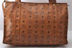 Authentic MCM Visetos Leather Vintage Shoulder Tote Bag Brown  0665D Cheap