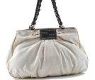 Auth FENDI Zucca Mamma Baguette Chain Shoulder Bag Nylon Leather Ivory E5436 Hot on Sale