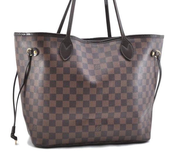 Authentic LOUIS VUITTON Damier Neverfull MM Tote Bag N51105 LV 0436B Online Sale