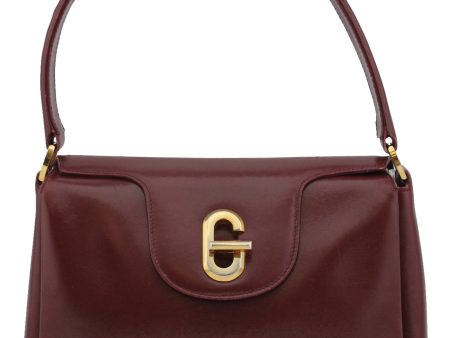 Bordeaux Leather Top Handle Bag Sale