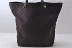 Authentic GUCCI Shoulder Tote Bag GG Nylon Leather 268629 Brown 2516D Cheap